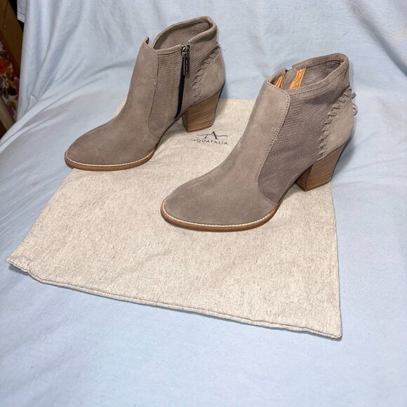 Aquatalia Lia Gray Booties (Grey) - Picture 2 of 9